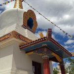 The stupa makes you feel in Nepal.